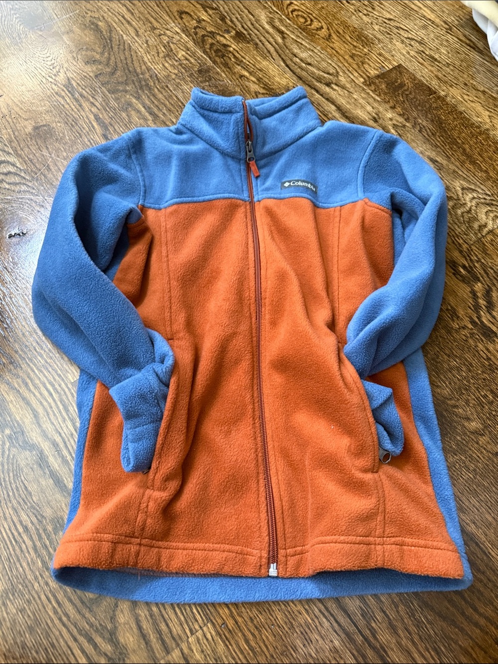 Columbia Kids Blue and Orange Full-Zip Fleece Jacket